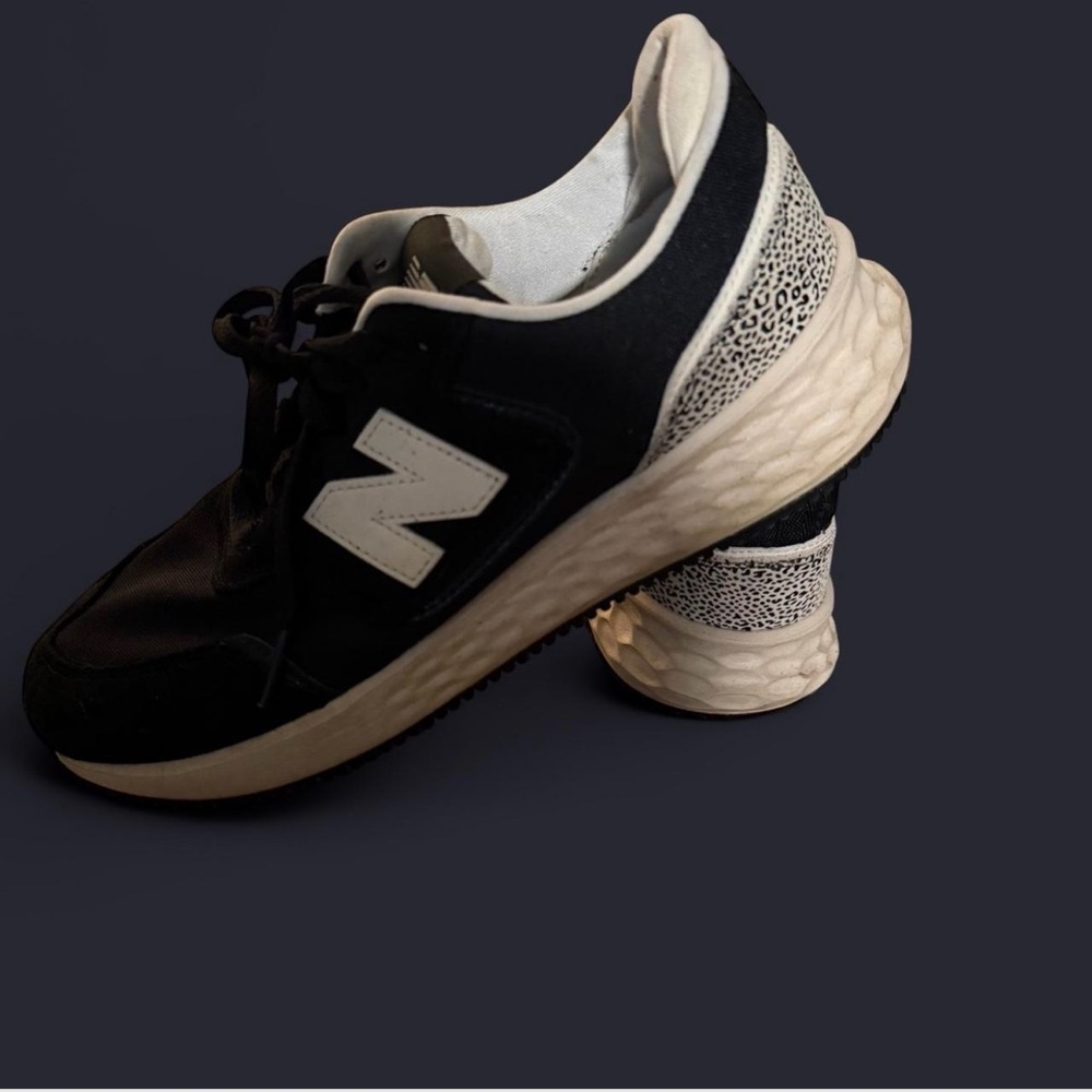 New Balance Black and Cream Sneakers